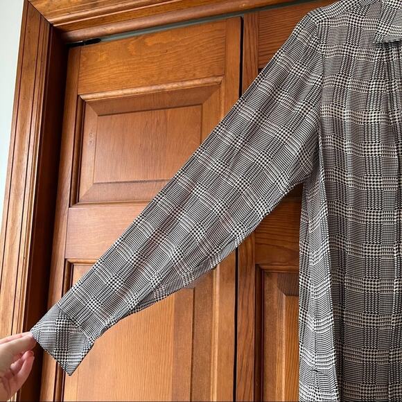 NWT J. Jill Women's Herringbone Button Down Tunic Blouse Top Long Sleeve Size XS - Picture 3 of 10